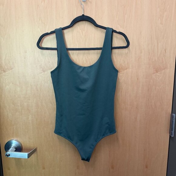 Express Body Contour Bodysuit Forest Green Small - Picture 1 of 4